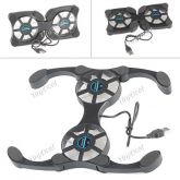 Ultra Pad Ventilador Portátil Preto Refrigeração w Dobrável
